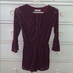 A abercrombie kids romper. Size 11/12. Burgundy.
